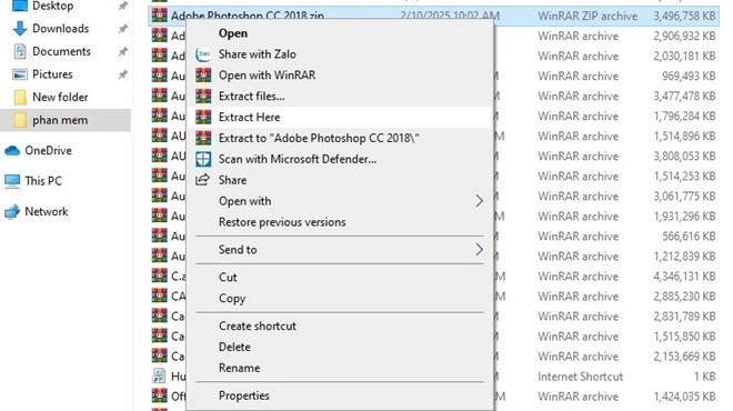 Giải nén file Photoshop CC 2018 bằng WinRAR hoặc 7-Zip trước khi cài đặt Giải nén file Photoshop CC 2018 bằng WinRAR hoặc 7-Zip trước khi cài đặt