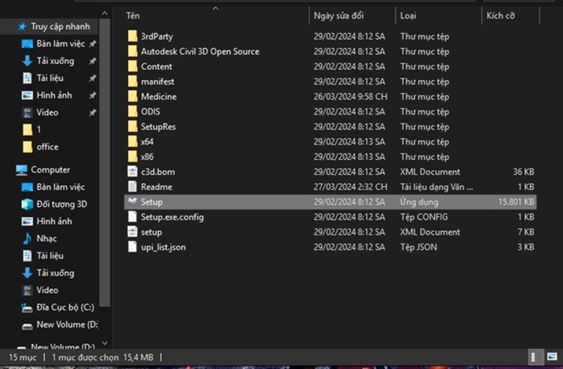 Mở thư mục cài, chạy Setup.exe và đợi giao diện hiện lên