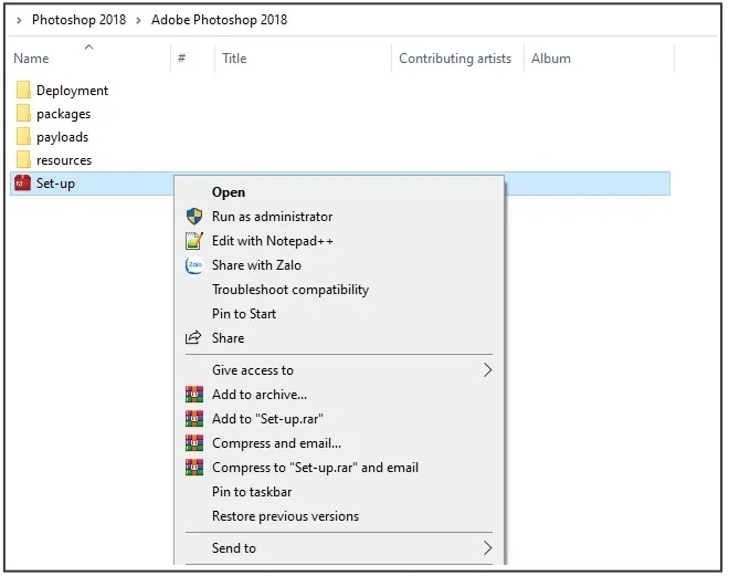 Chạy Setup.exe với quyền quản trị viên, nhấn Next để tiếp tục cài đặt Chạy Setup.exe với quyền quản trị viên, nhấn Next để tiếp tục cài đặt
