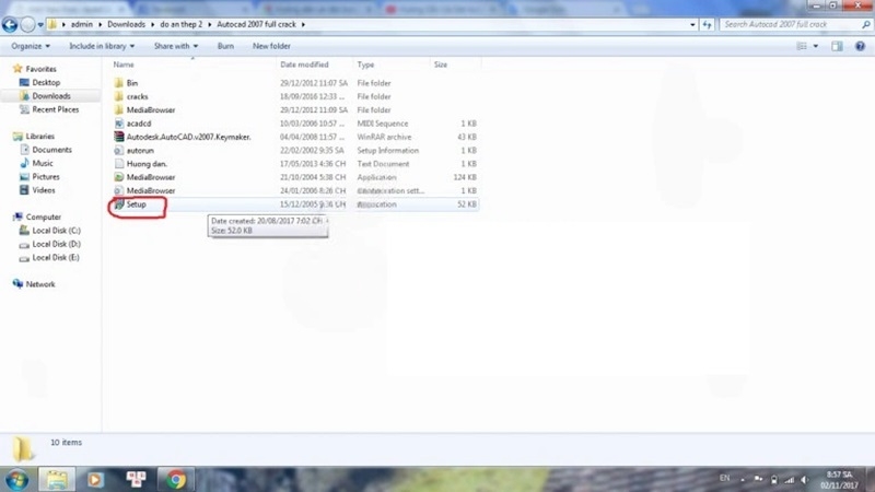 Mở thư mục giải nén, chạy "Setup.exe" và chọn "Run" nếu cần