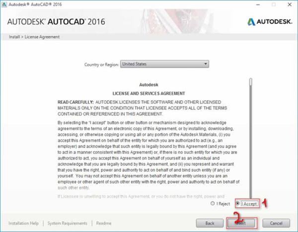 Đọc kỹ điều khoản, chọn "I Accept", nhấn "Next" để tiếp tục