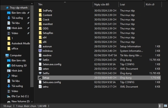 Nhấp đúp Setup.exe và chờ hệ thống chuẩn bị trước khi cài đặt