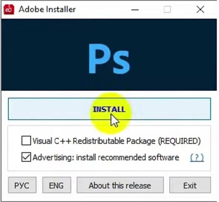 Chọn thư mục cài đặt, ngôn ngữ (khuyến nghị English) rồi nhấn "Install"