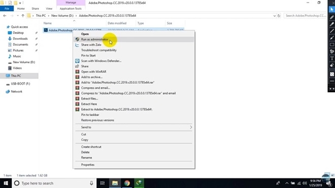 Chạy file Setup.exe với quyền admin để bắt đầu cài đặt