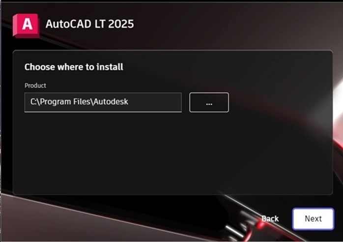 Chọn thư mục cài đặt hoặc giữ mặc định, rồi nhấn Next để tiếp tục