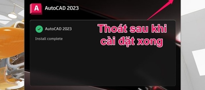 Nhấn X để đóng cửa sổ, vào Menu Start và mở Autocad 2023