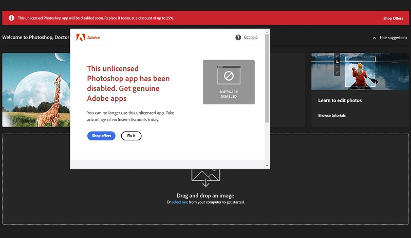 Một số lỗi thường gặp khi cài Photoshop 2025 